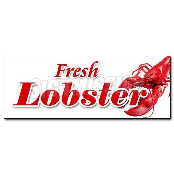 Signmission FRESH LOBSTER DECAL sticker lobsters maine florida retail